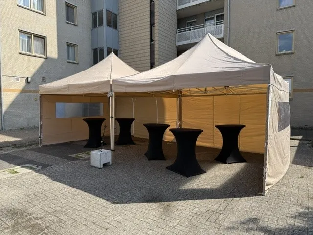 easy-up zandkleurig 4x4m