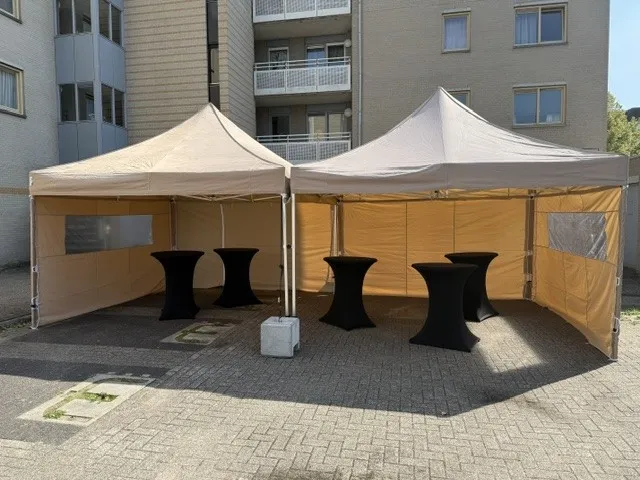 easy-up zandkleurig 4x4m